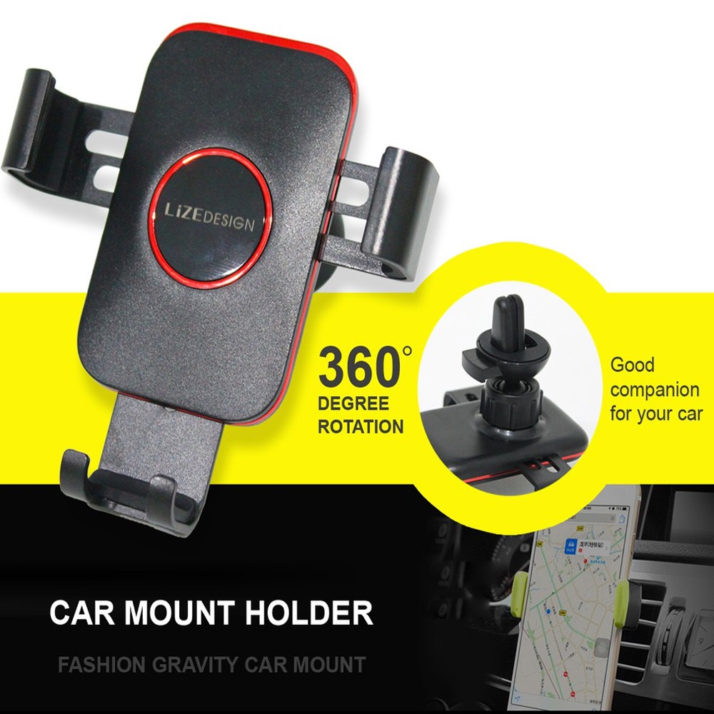 Holder Dashboard Mobil Ventilasi Holder Phone Gps Lize Oval Car Long Strong Head Dudukan HP di Mobil