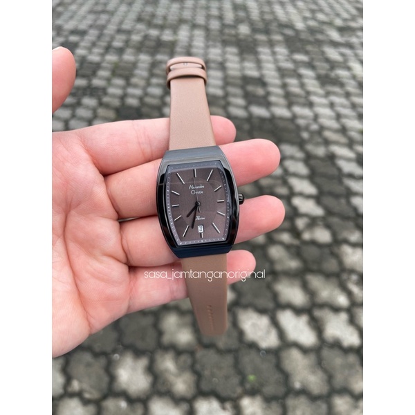 Jam tangan Alexandre Christie Ac 2909 Original Coklat Hitam Wanita