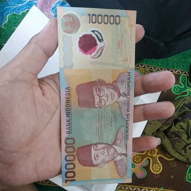 Uang kuno Rp.100.000 100rb soekarno polymer plastik