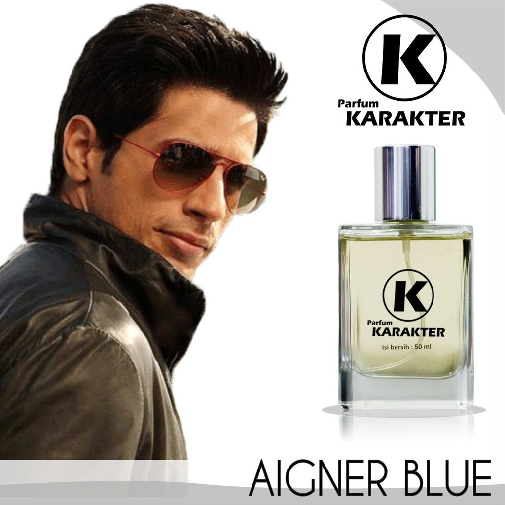 Bisa cod | Parfum Cowok Aigner Blue  Bibit Parfum Import Wangi &amp; Tahan Lama  Kemasan 50ml