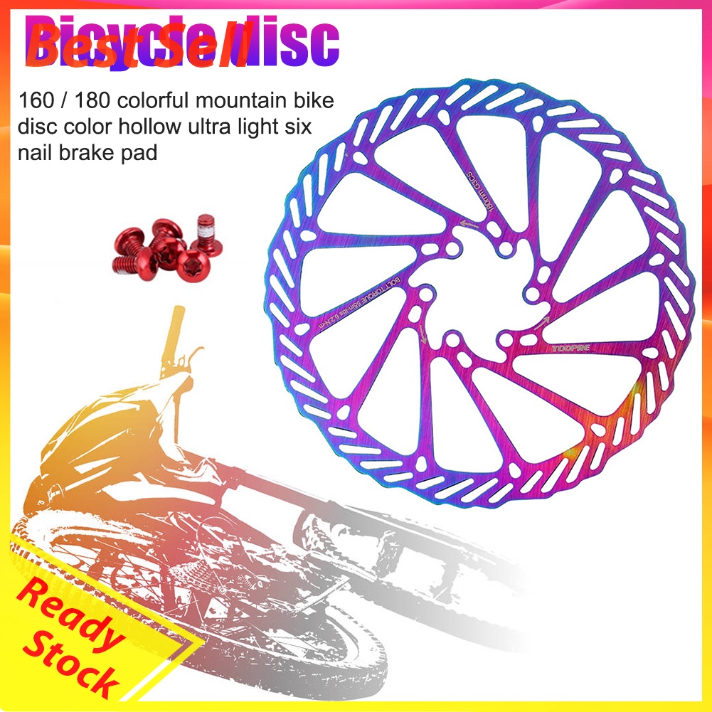 160/180mm Stainless Steel MTB Dazzling Brake Disc Ultralight Bicycle Parts