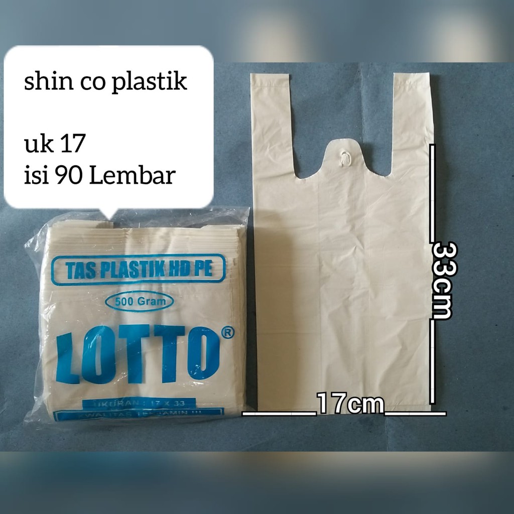 Kantong Plastik Kresek Lotto Putih Susu Tebal Uk 17,24,28,35,40