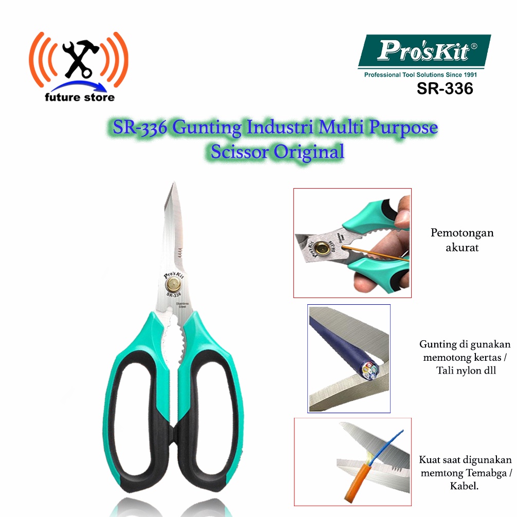 

Proskit SR-336 Gunting Multifungsi Purpose Scissor Original