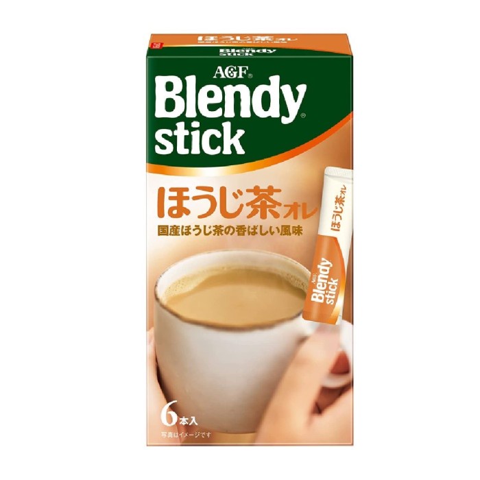 AGF Blendy Stick Houjicha Cafe Au Lait Roasted Tea 6 Sticks x 10g