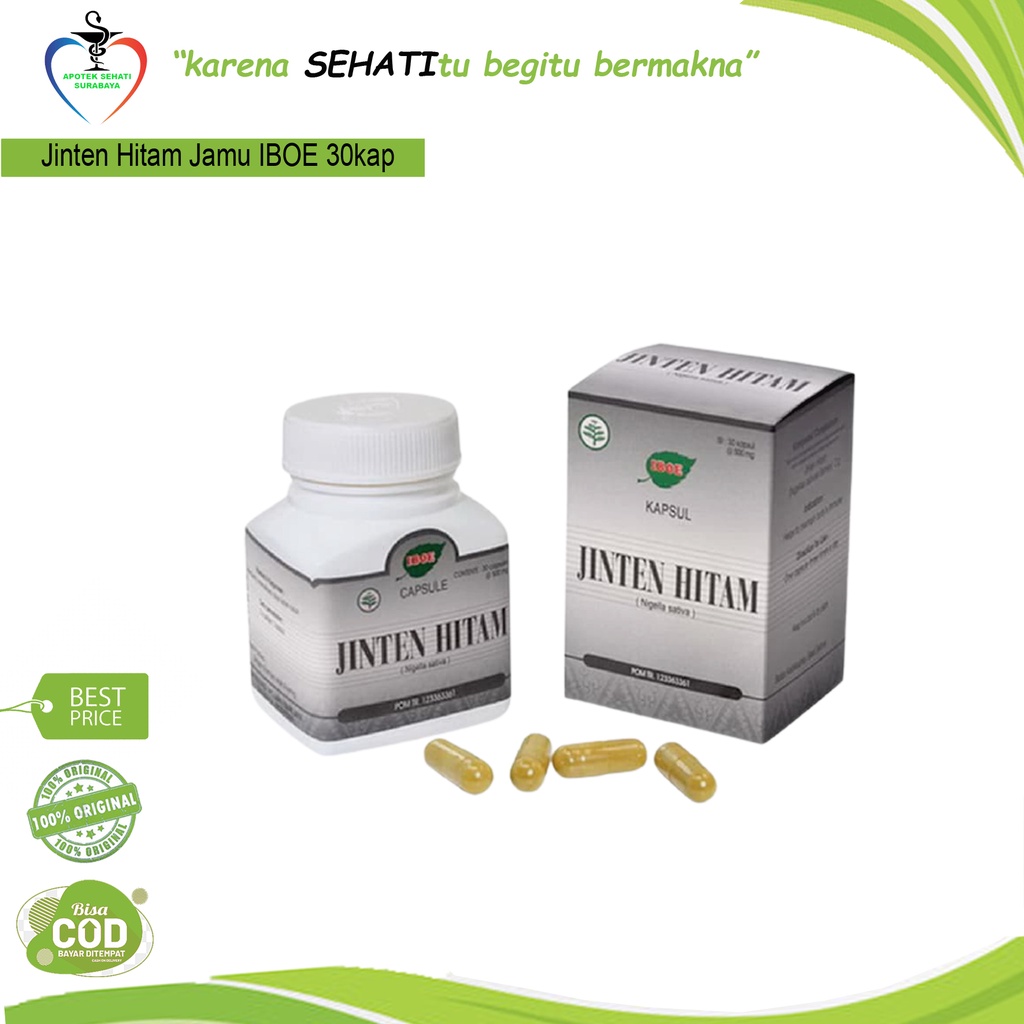 Jinten Hitam Jamu Iboe Isi 30 Kapsul Suplemen Daya Tahan