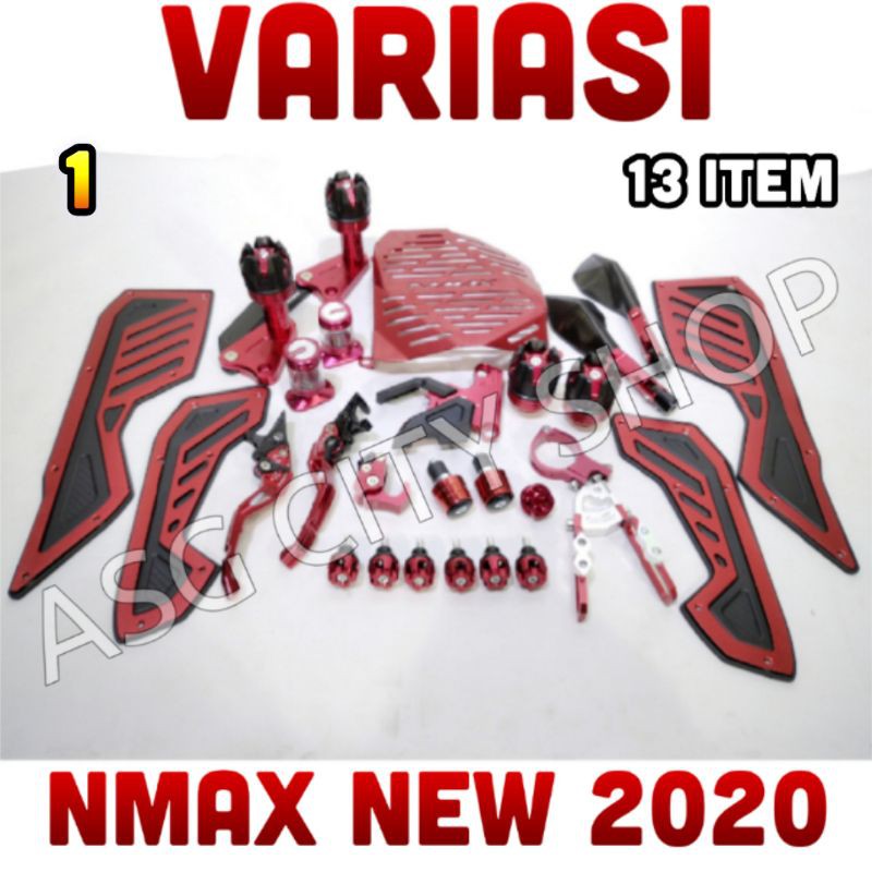 PAKET AKSESORIS YAMAHA NMAX VARIASI MOTOR NMAX NEW NMAX 2020 2022 13 ITEM