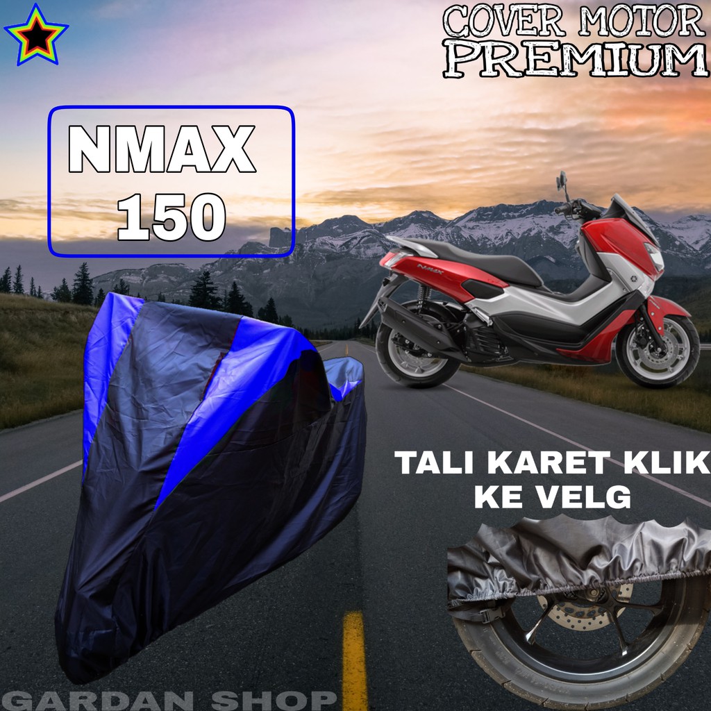 Sarung Motor NMAX 150 Hitam BIRU Body Cover Nmax 150 PREMIUM