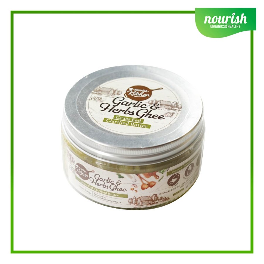 

Ghee Garlic & Herbs - Grass Fed Ghee Clarified Butter 200 gr