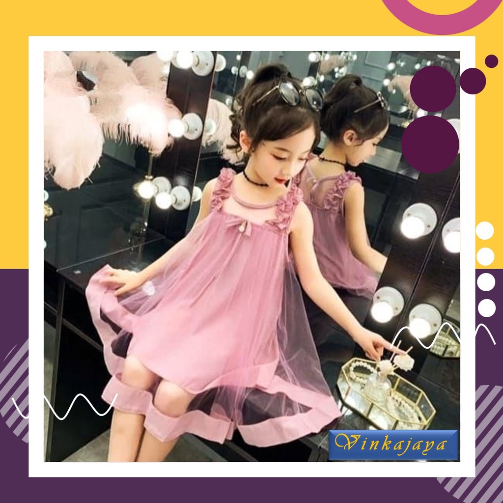 Baju Anak Cewek Usia Umur 4 5 6 7 Tahun Thn Dress Perempuan Pesta Mewah Princess Hitz