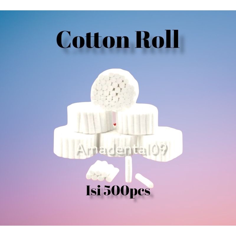 Dental Cotton roll / Cotton roll dental/ Dental Kapas gigi / Dental penyerap saliva 500pcs