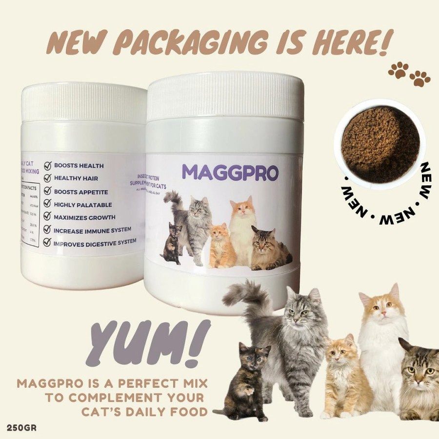 Magprofeed MAGGPRO Vitamin Penambah Imun Nafsu Makan Kucing dan Anjing Pelebat Bulu Suplemen Magpro daily mixing food cats and dog by proteinmagg