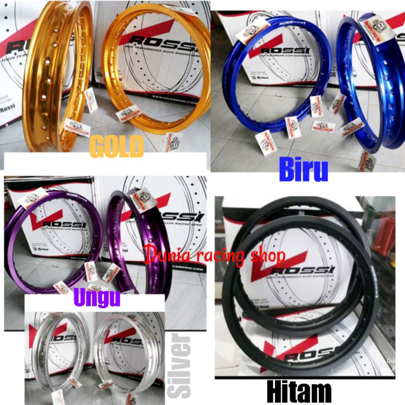 Velg Rossi 185 215 17 - Velg 185/215 17 Rossi ada Hitam Gold Silver Merah Biru Ungu Sepasang