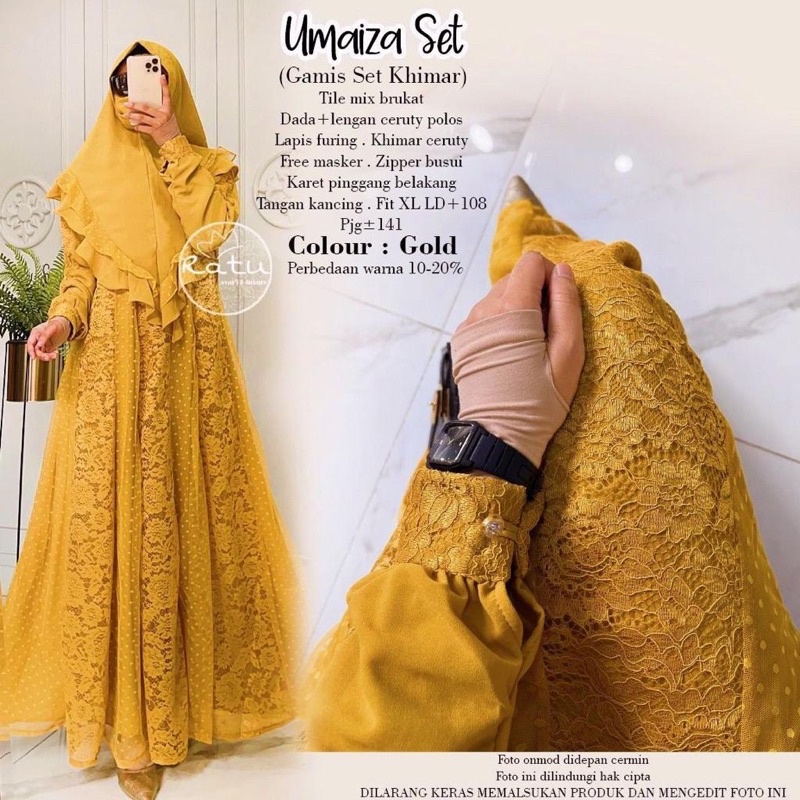 UMAIZA SET GAMIS PREMIUM ORIGINAL BY RATU