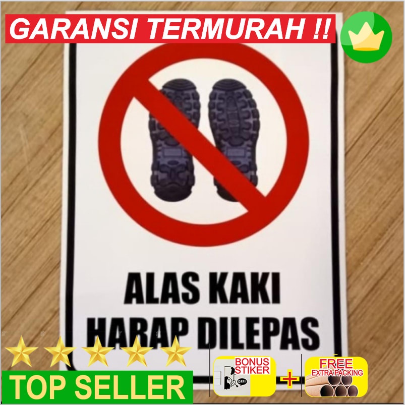 

Terlaris Stiker Alas Kaki Harap Dilepas 15x20 Keren