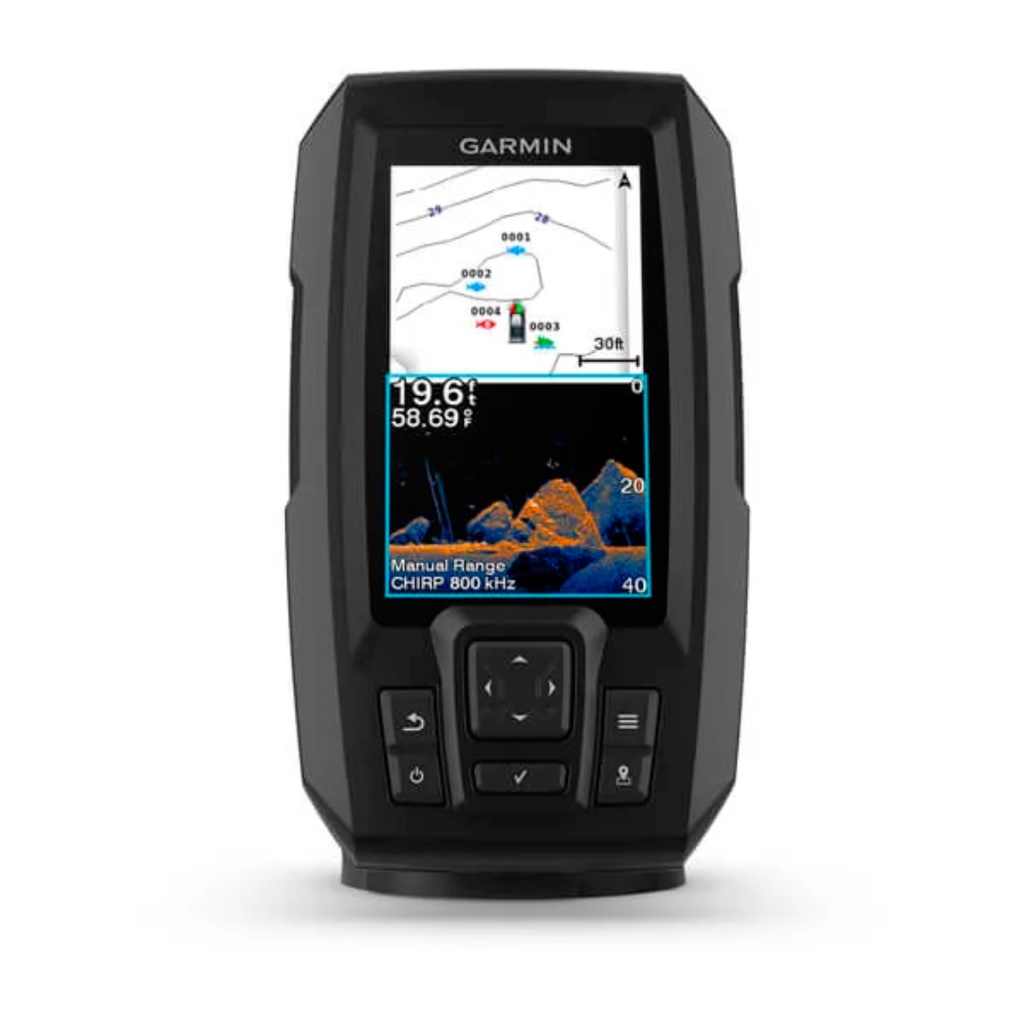 GARMIN STRIKER VIVID 4CV 4 CV WITH TRANSDUCER SONAR IKAN GT20-TM GPS FISFINDER PENCARI IKAN MANCING NEW GARANSI RESMI TAM