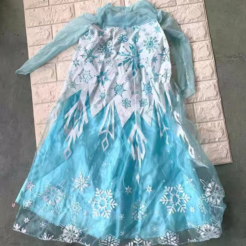 DRESS GAUN ANAK FROZEN ELSA KUTA PONY KOSTUM MURAH 4-8TH ULANG TAHUN