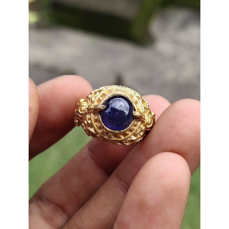 cincin natural blue safir asli