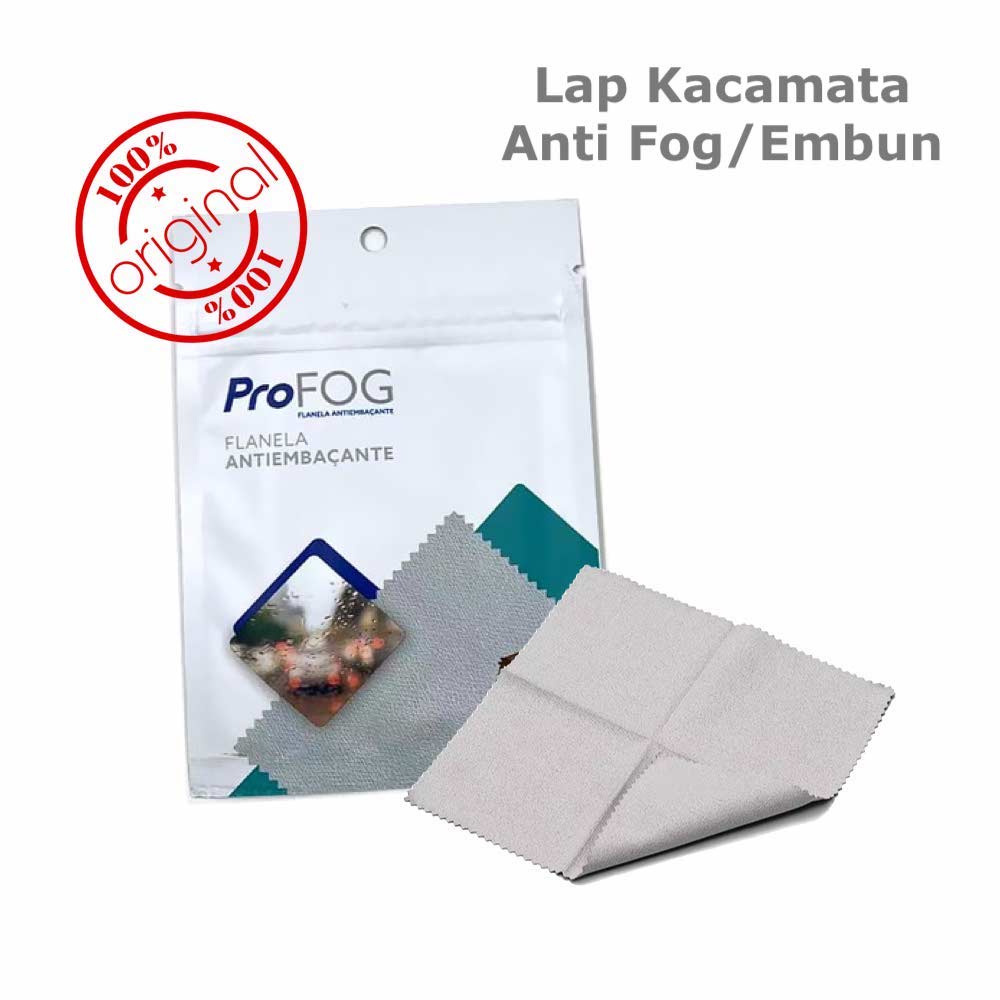 Pro Fog Original 100% - Anti Fog - Kain Lap Kacamata Anti Embun dan Kabut - Cleaning Wipes