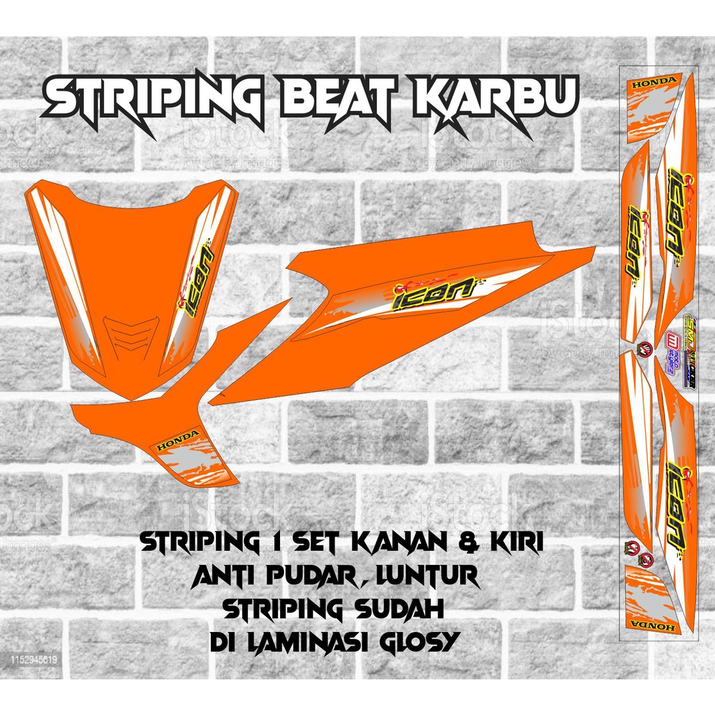 STRIPING STICKER VARIASI BEAT KARBU ICON SPOT