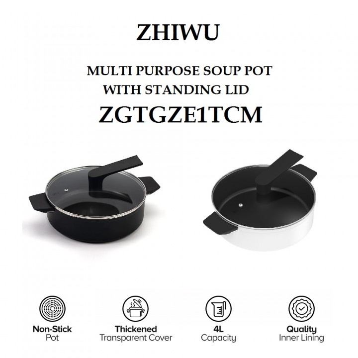 16 ZHIWU ZGTGZE1TCM - Multi-Purpose Soup Pot 26 cm with Standing Lid