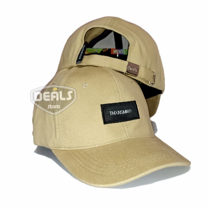 Topi Pria Topi Distro Pria Topi Baseball Distro THXNSMN - Krem(E4A3) Topi Distro Original Topi Pria 