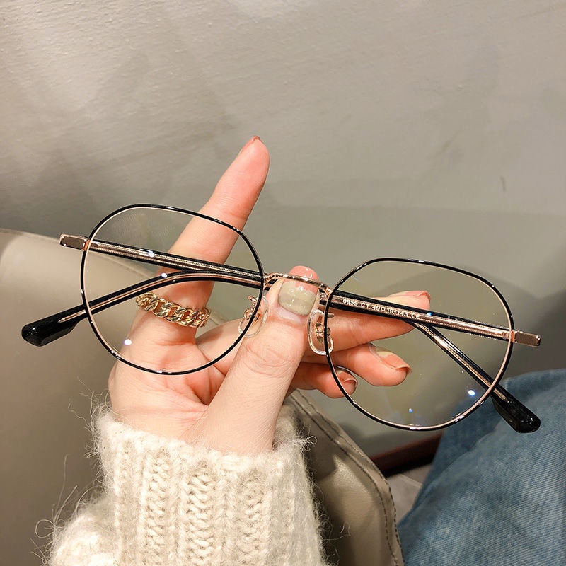 Viendo Kacamata Photocromic Anti Radiasi Minus Wanita Pria Terbaru Cowok Baru 2022 Fotocromic Kacamata Komputer Anti Sinar Matahari Blueray Silau Potocromic Korea Kaca Mata Optik-Emas Hitam Hitam