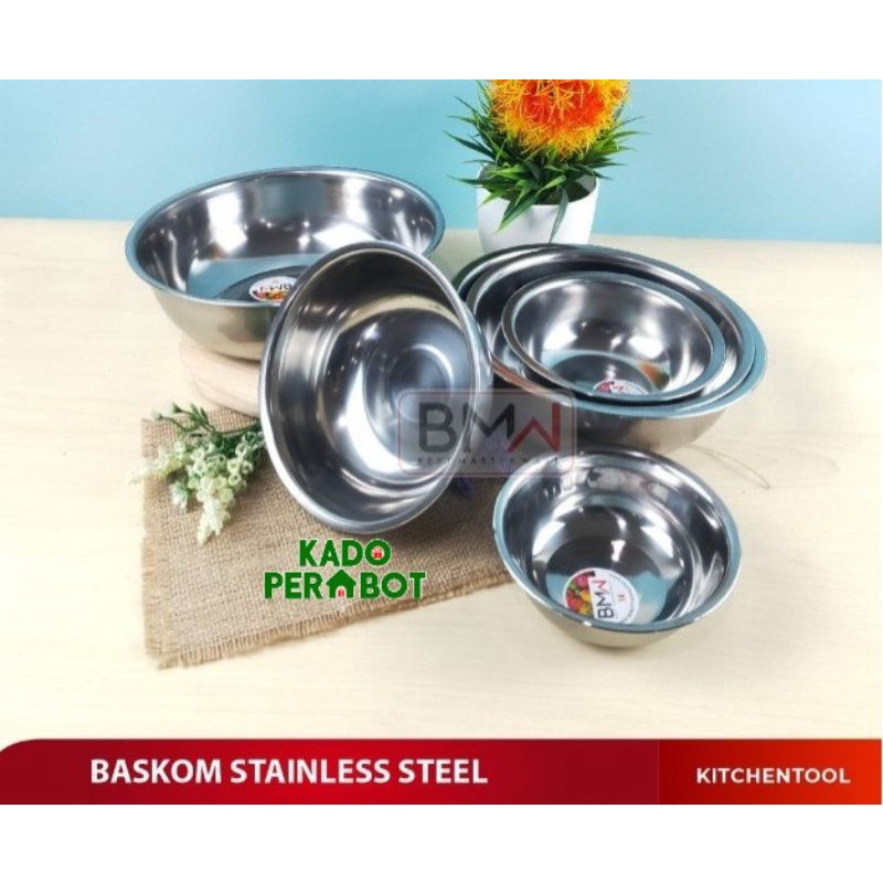 baskom stainless steel - baskom anti karat - wadah sayuran stainless