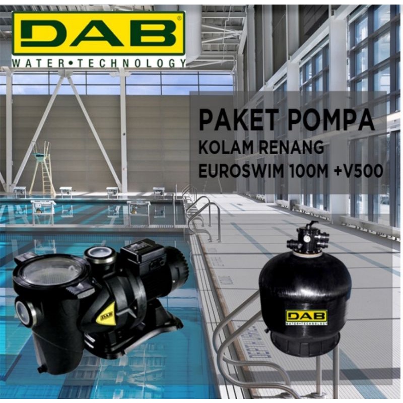 Jual Pompa Air Kolam Renang Hp Dab Euroswim M Tabung Sand Filter Dab V Shopee Indonesia