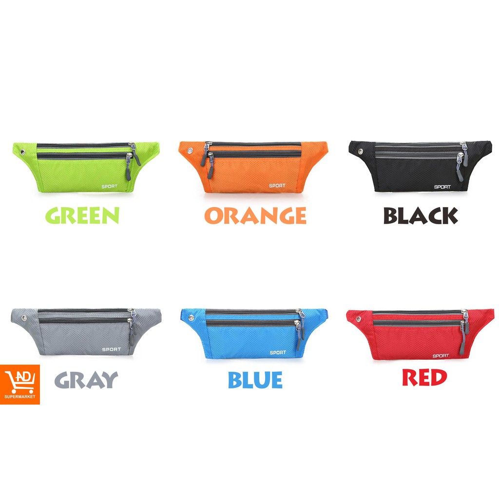 Tas Pinggang Import Tas Selempang Mini Unisex Hip Bag Sport Bumbag Multifungsi Waistbag T16