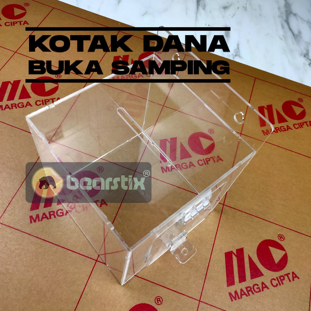 Kotak Amal Akrilik kotak dana sumbangan saran masjid infaq undian celengan box kotak tip uang
