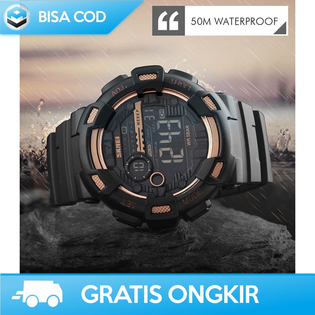 JAM TANGAN LAKI LAKI DIGITAL SKMEI DG1243 SPORTY WATER RESISTANT MURAH