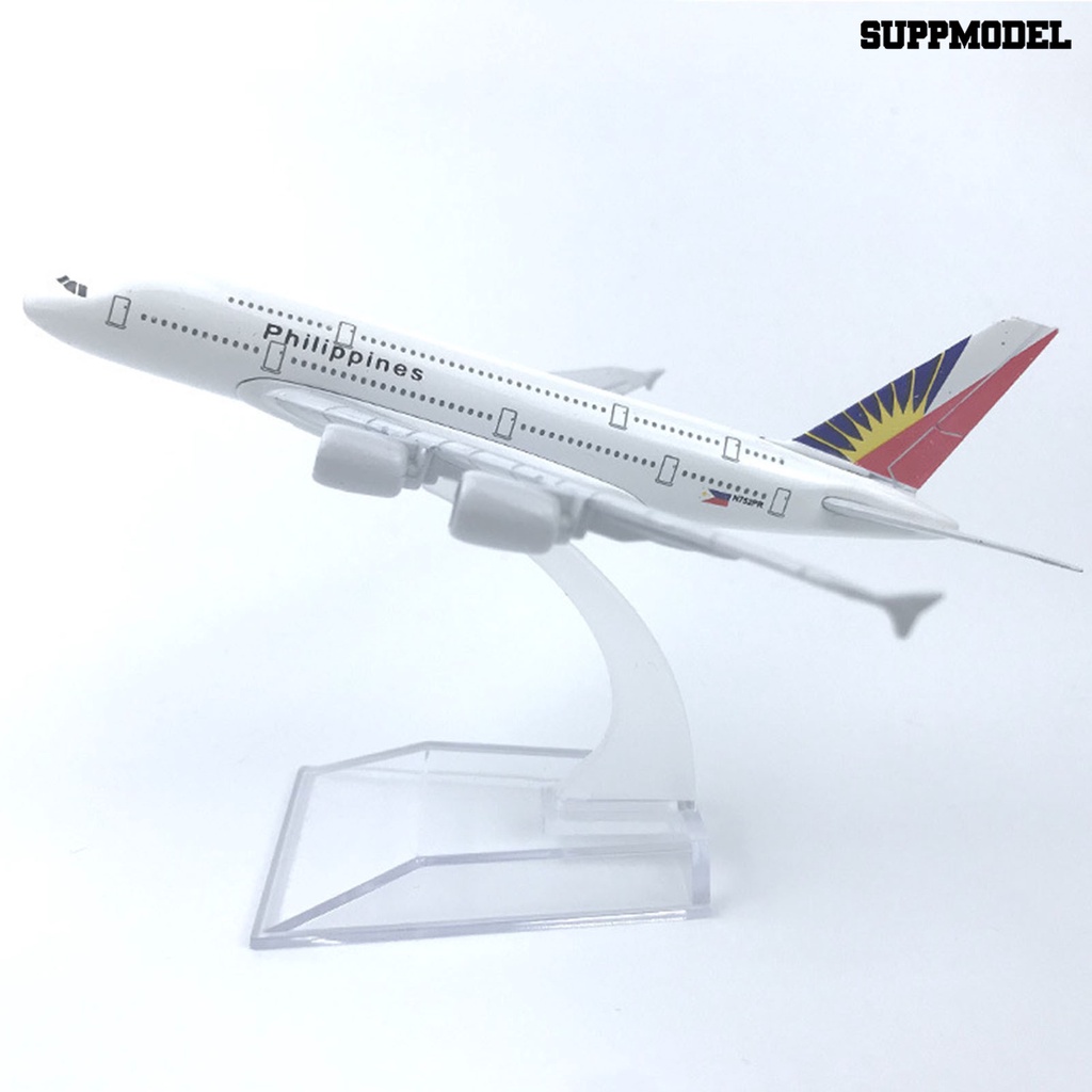 Mainan Model Pesawat Terbang Philippine Airlines 380 Ukuran 16cm Untuk Dekorasi Mobil