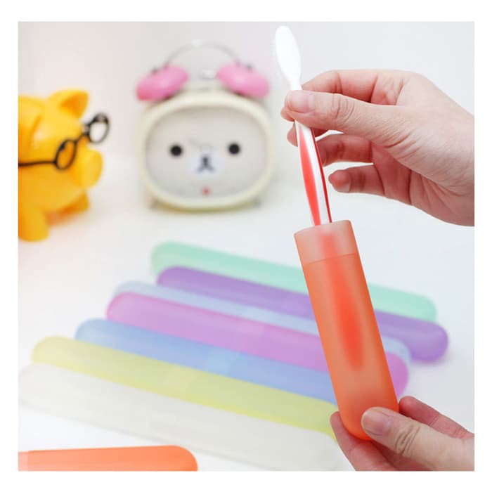 Tempat Penyimpanan Sikat Gigi Odol Traveling POLOS warna warni - Colorfull Travell Toothbrush