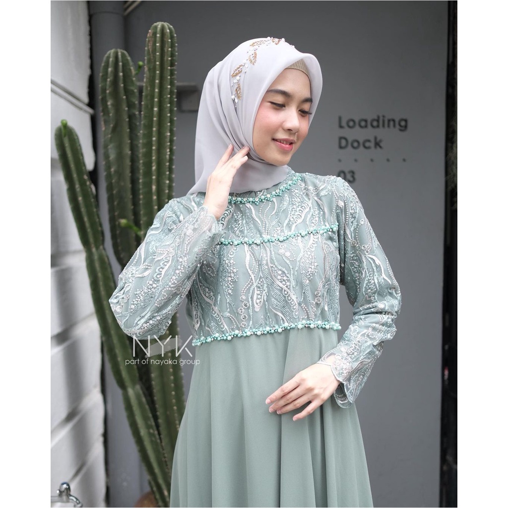 [TERBARU] BAJU GAMIS LEBARAN | MAXI LILIANA TILE MUTIARA | LONG DRESS REMAJA | GAMIS BROKAT MUSLIMAH | FASHION MUSLIM MODERN