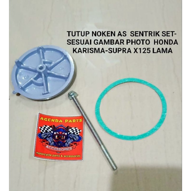 TUTUP NOKEN AS SINTRIK SENTRIK SET SESUAI GAMBAR PHOTO  HONDA KARISMA-SUPRA X125 LAMA+packing+baut