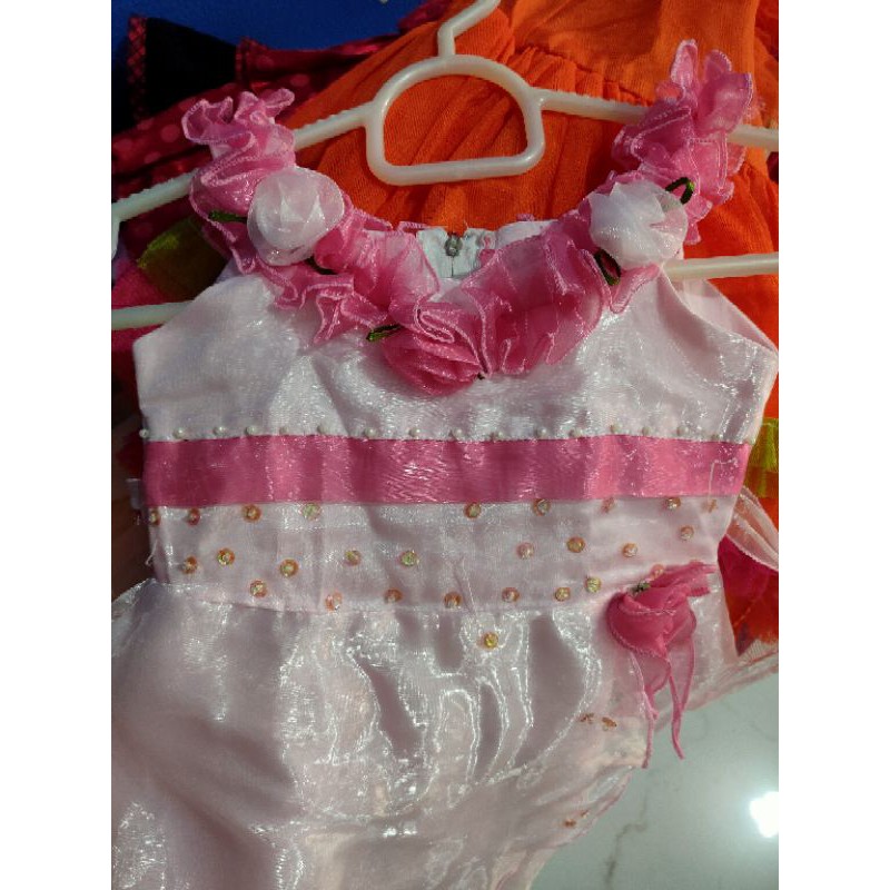 Baju Dress Pink Adem tidak gatal umur 1-3 tahun