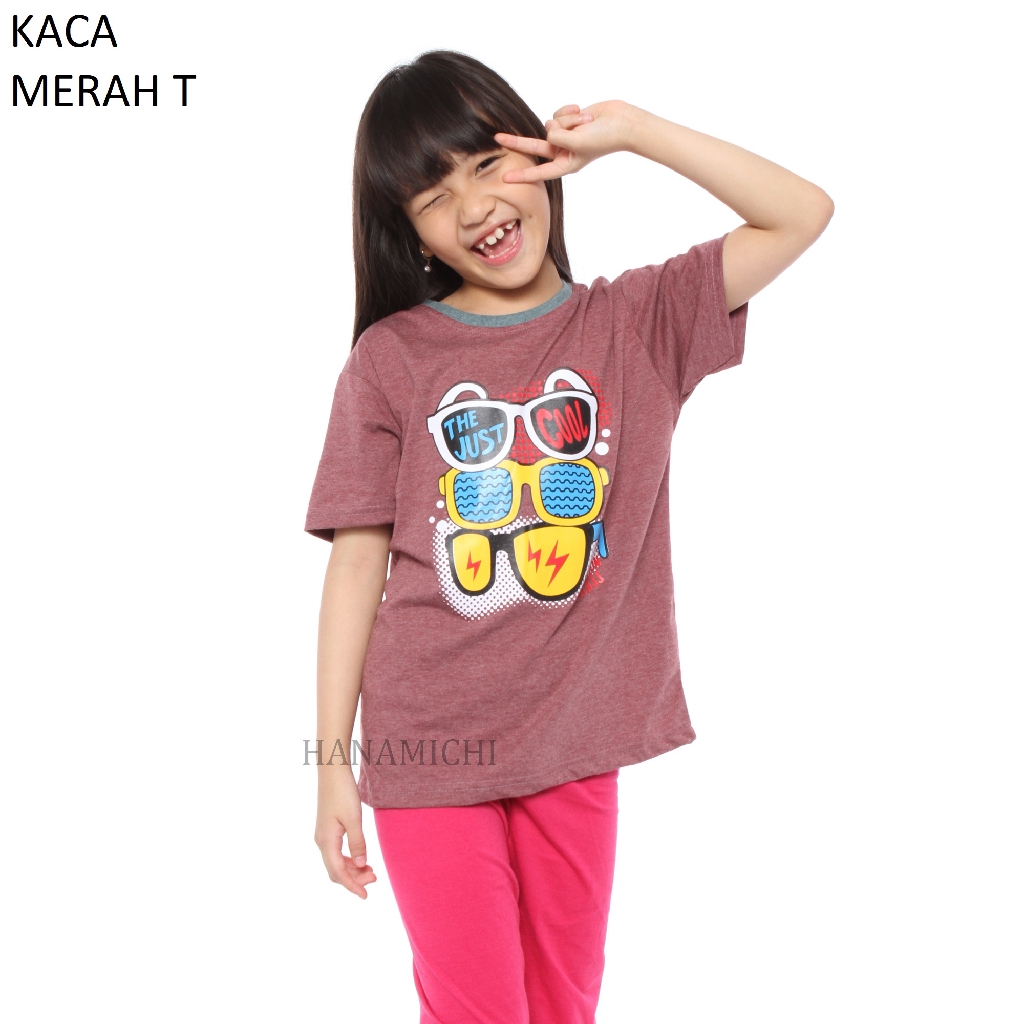 Hanamichi KACA Kaos Sablon Anak Lengan Pendek