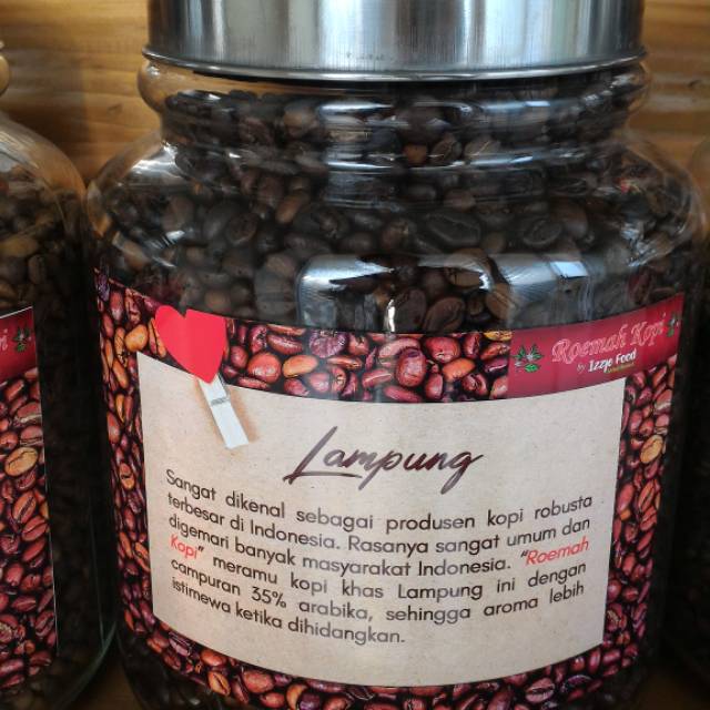 

Biji kopi / kopi giling Robusta Lampung 250 gram