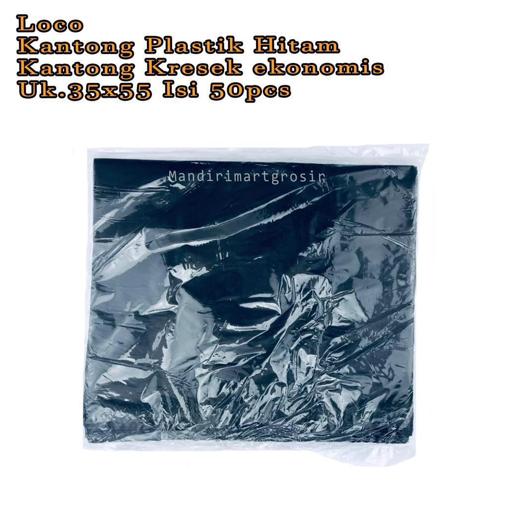 Kantong Plastik Hitam *Loco * Kantong Kresek HD PE 35 *  500g