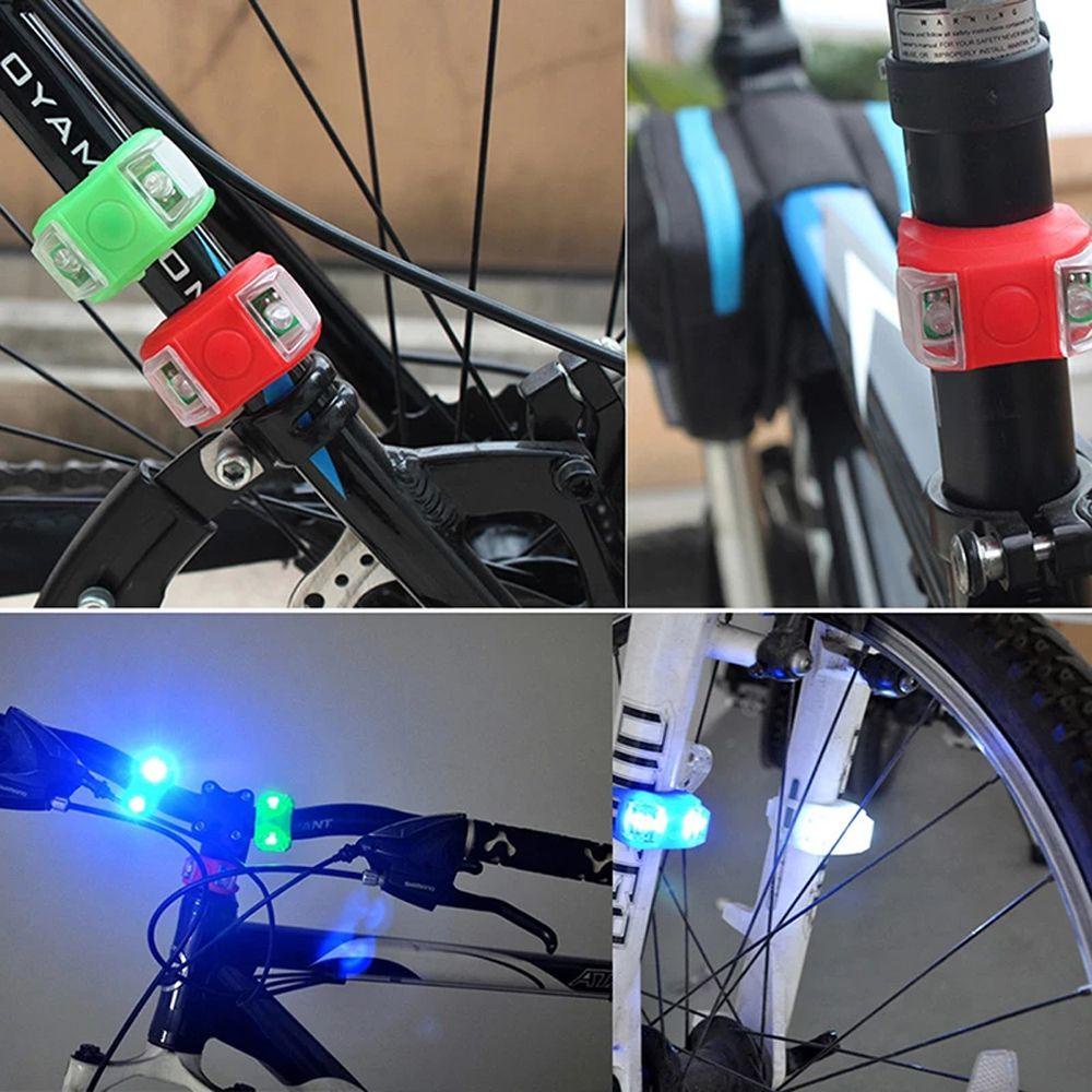 Agustina Lampu Depan Sepeda Tahan Air Aksesoris Sepeda Klip Bersepeda Luar Ruangan Lampu Sepeda Safety Warning Lamp Bike Light