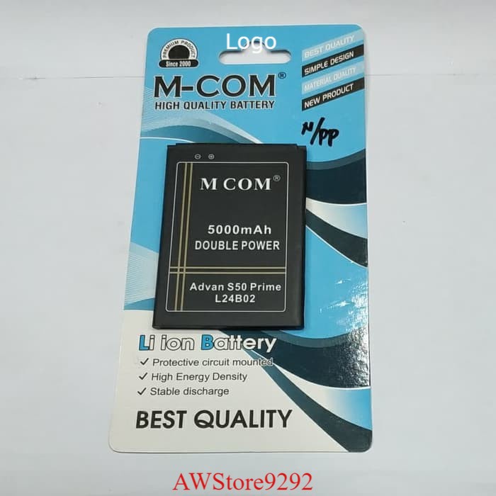 Mcom Battery Batre Baterai Double Power Mcom Advan S50 Prime L24B02