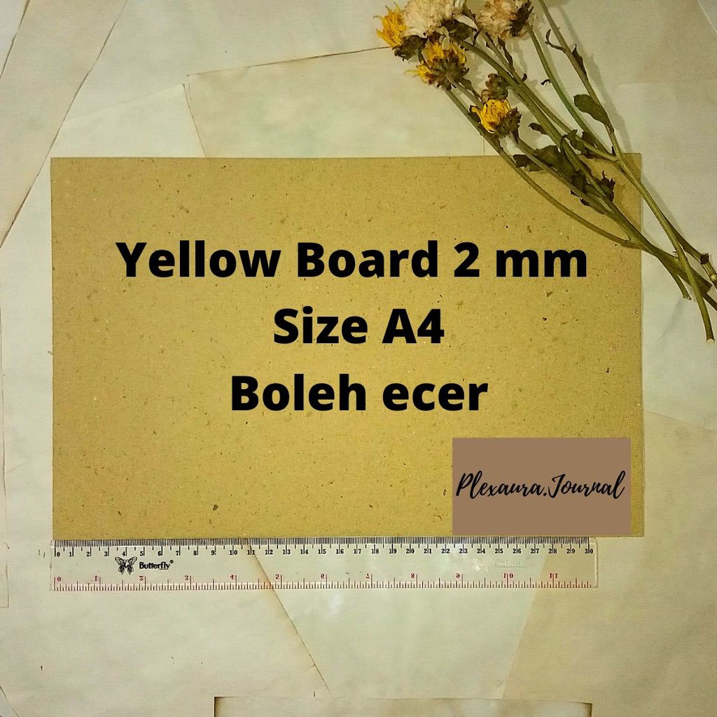 Yellow Hard Board 2 mm A4 eceran karton tebal untuk 
