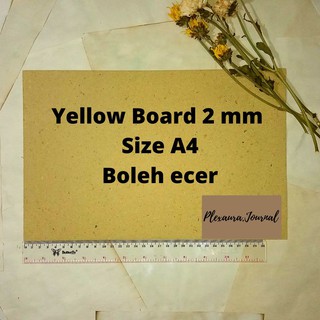 Yellow Hard Board 2 mm A4 eceran karton  tebal  untuk 