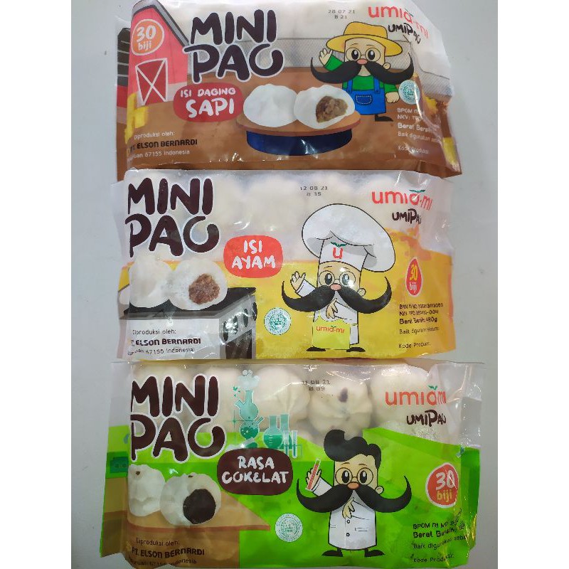 

Minipao umiami rasa ayam, sapi dan coklat