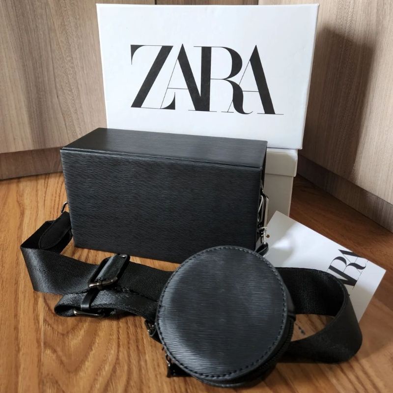 12.12 SALE | ZRA MAN RIGID MINI DUO CROSSBODY BAG INCLUDE BOX