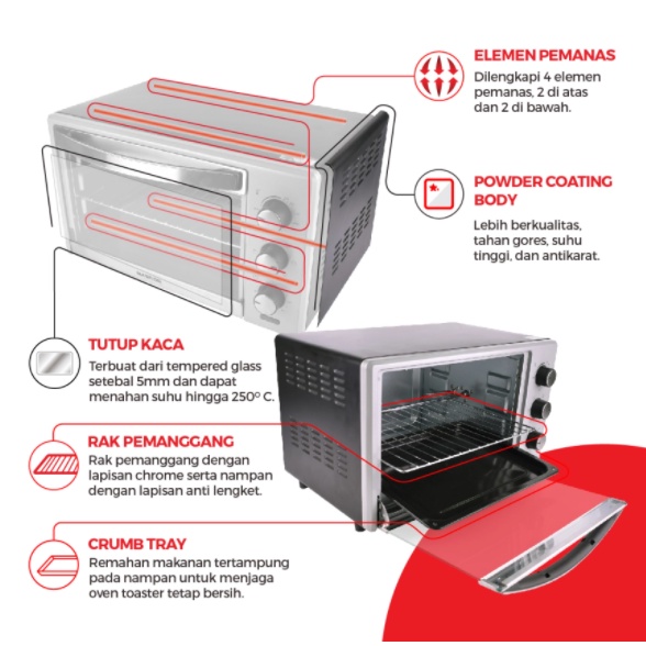 MASPION OVEN TOASTER MOT-2502 BS (25 L)