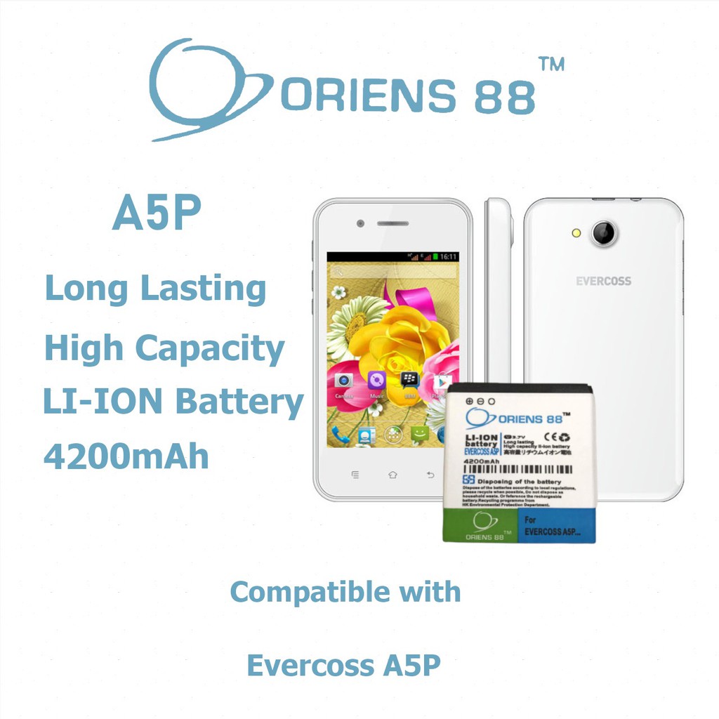 Baterai Batre Battery Double Power OR88/ Oriens88 Evercoss A5P