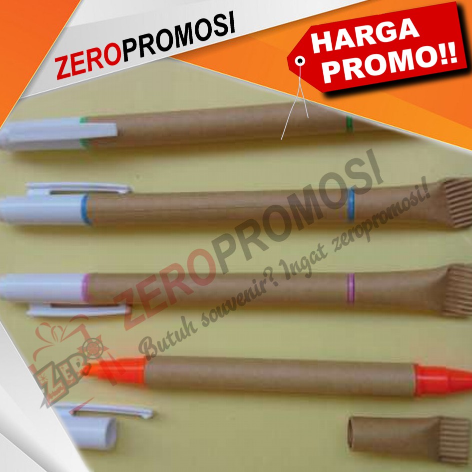 

Pulpen unik yang dilengkapi dengan Highlighter pada bagian ujung - Minimal 300pcs