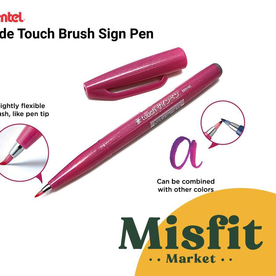 

【flashϟsale】 Pentel Touch Brush Sign Pen Fude Spidol Kuas SES Kaligrafi #TREND