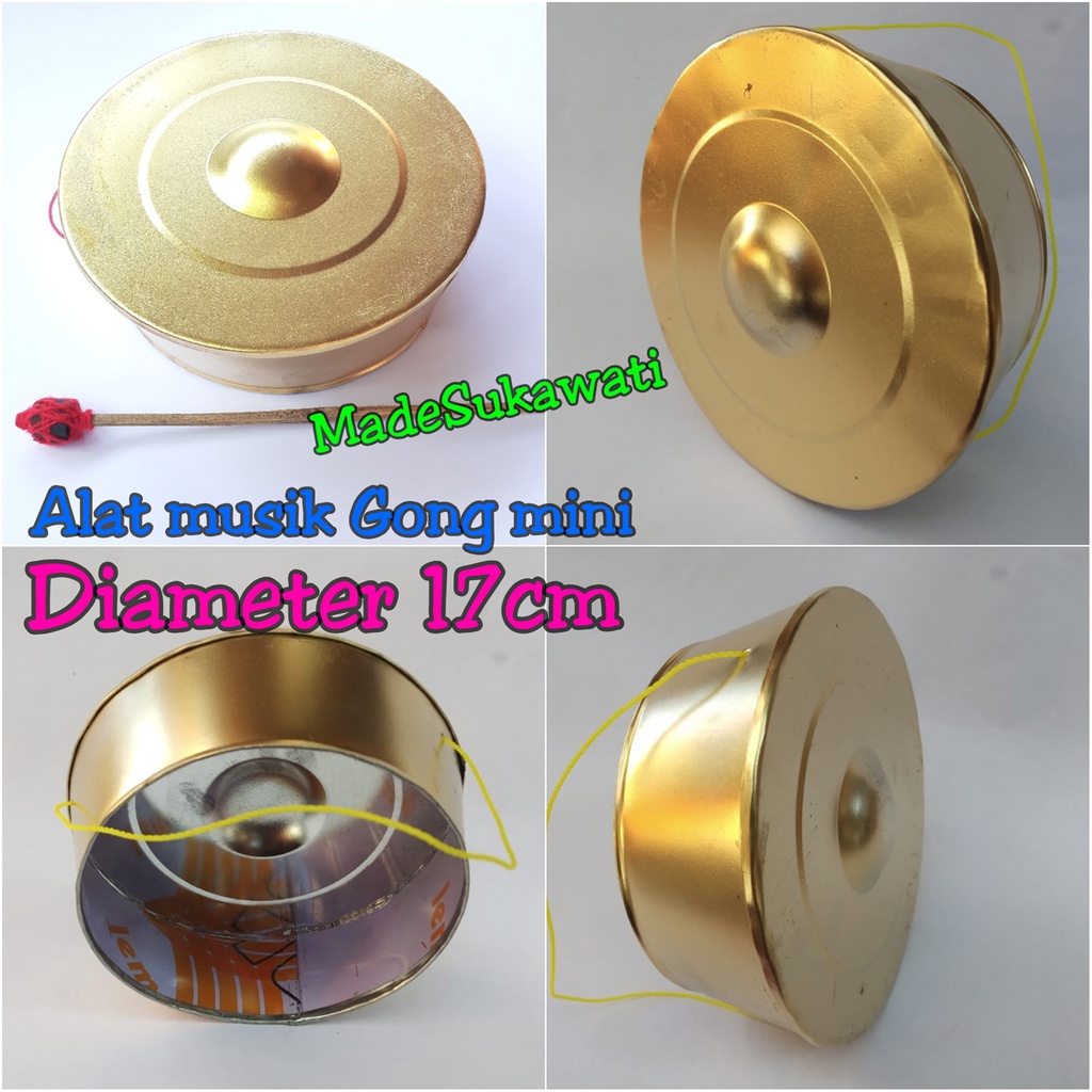 Alat musik Gong bali mini 14cm mainan anak